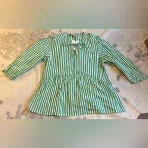 Barbour Daison Striped Blouse in Kelly Green